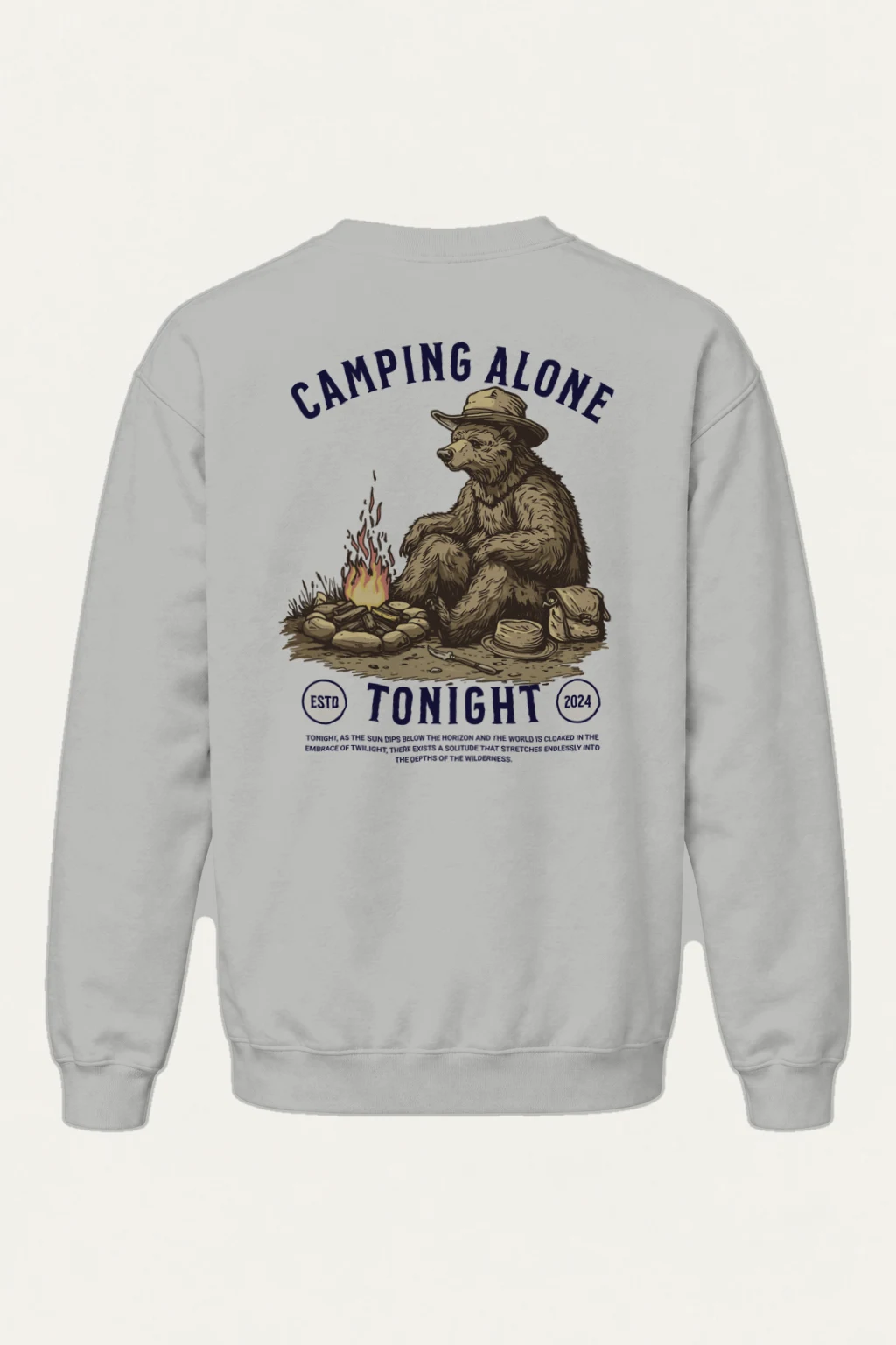 "Camping Alone Tonight" Heavy Blend Unisex Crewneck Sweatshirt | Gildan 18000