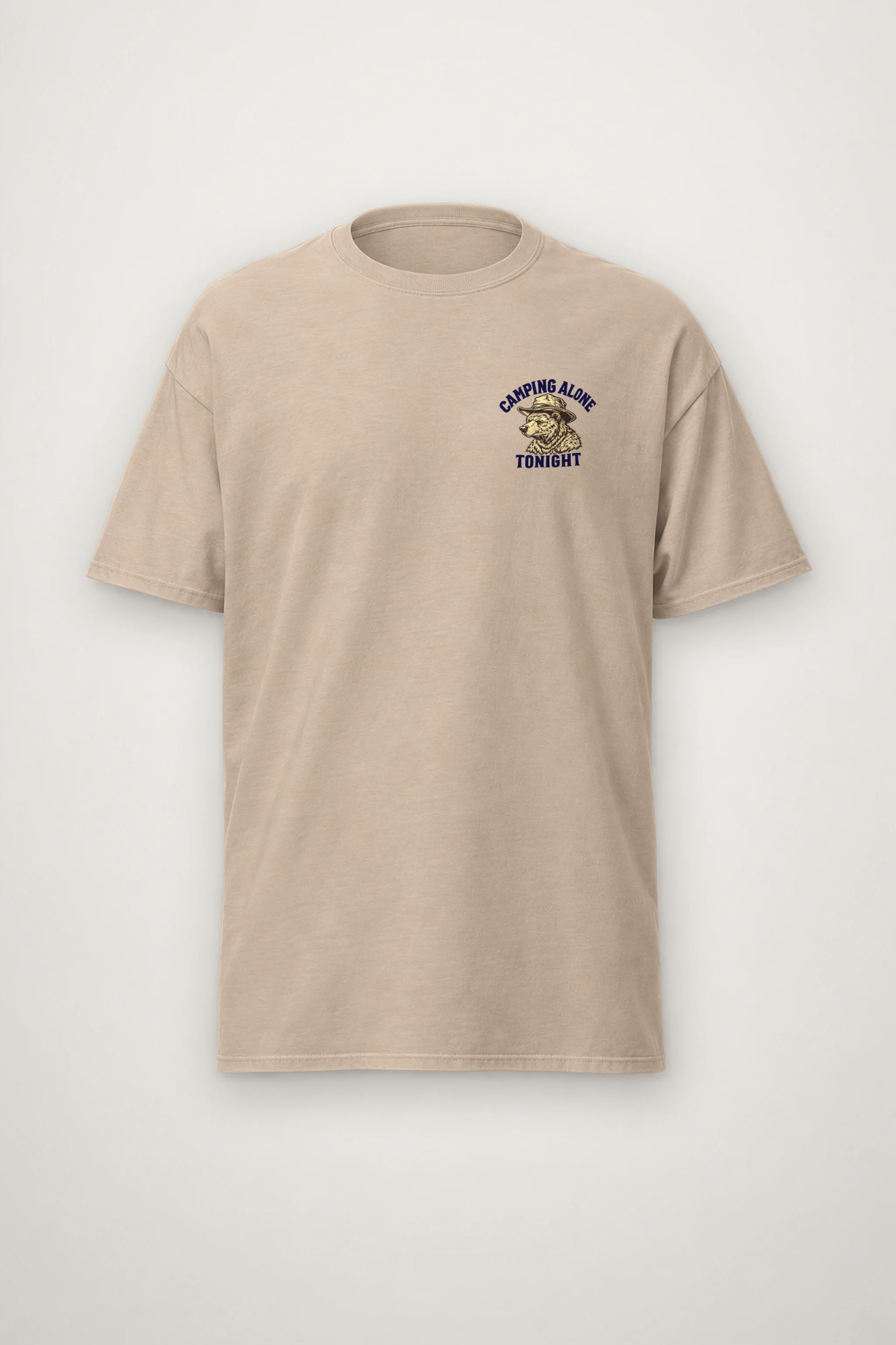 "Camping Alone Tonight" Heavyweight Unisex Crewneck T-shirt