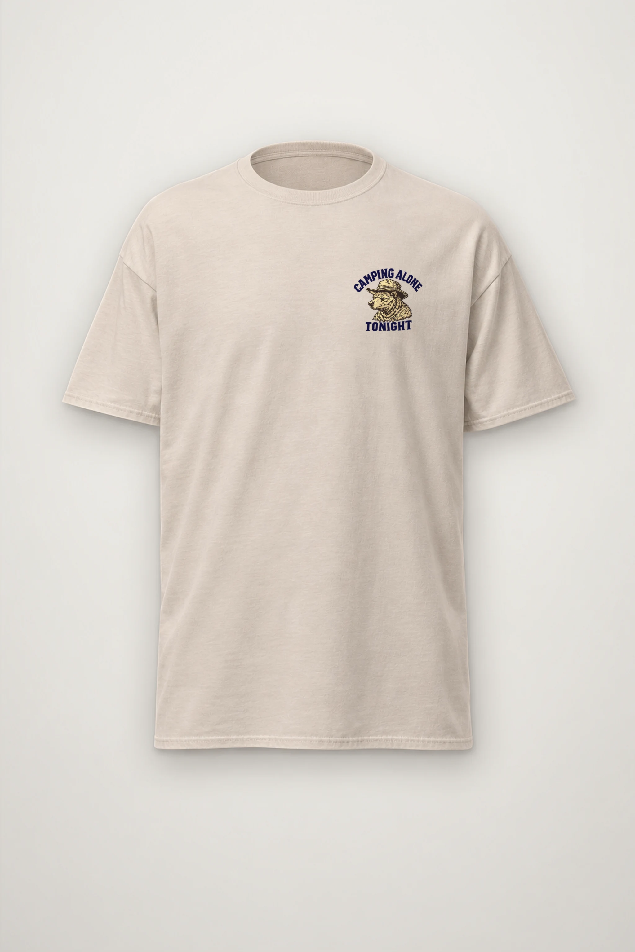 "Camping Alone Tonight" Heavyweight Unisex Crewneck T-shirt
