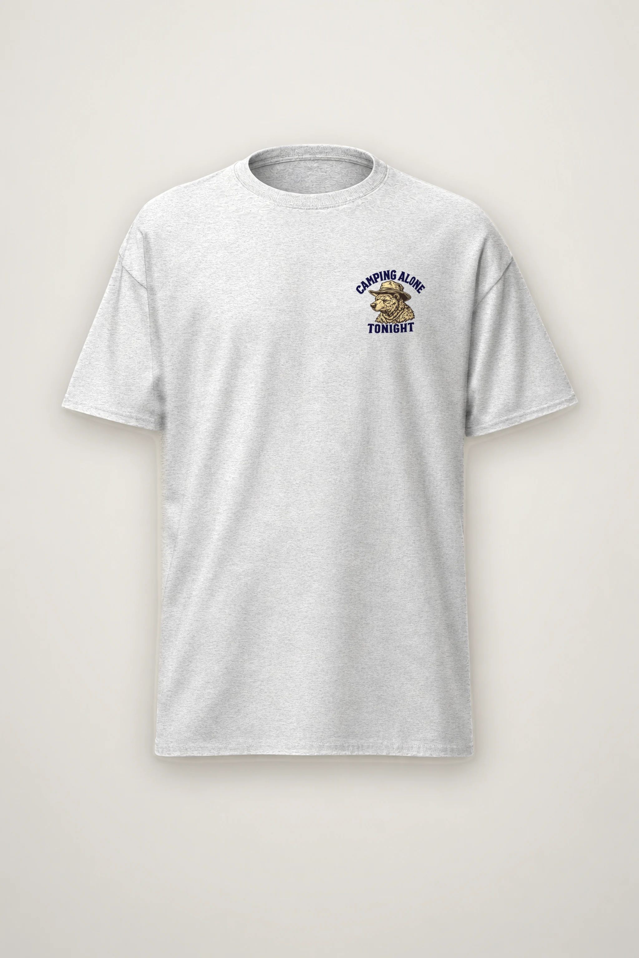 "Camping Alone Tonight" Heavyweight Unisex Crewneck T-shirt