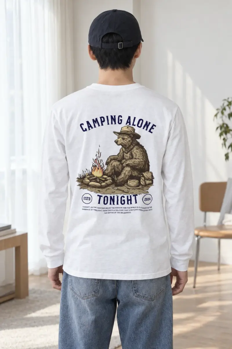"Camping Alone Tonight" Unisex Longsleeve T-shirt