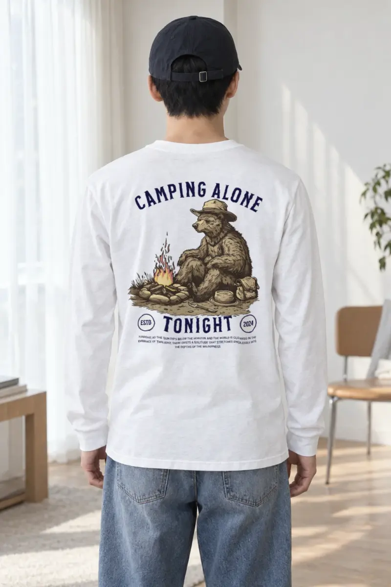 "Camping Alone Tonight" Unisex Longsleeve T-shirt