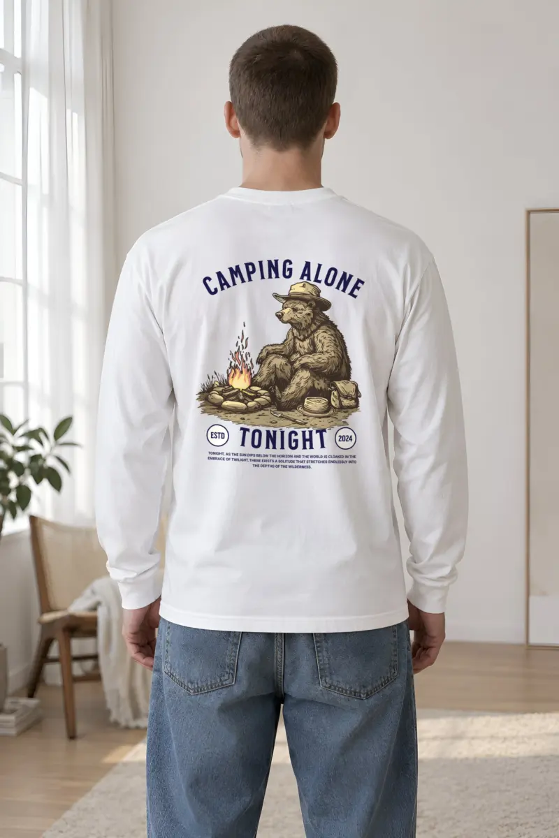 "Camping Alone Tonight" Unisex Longsleeve T-shirt