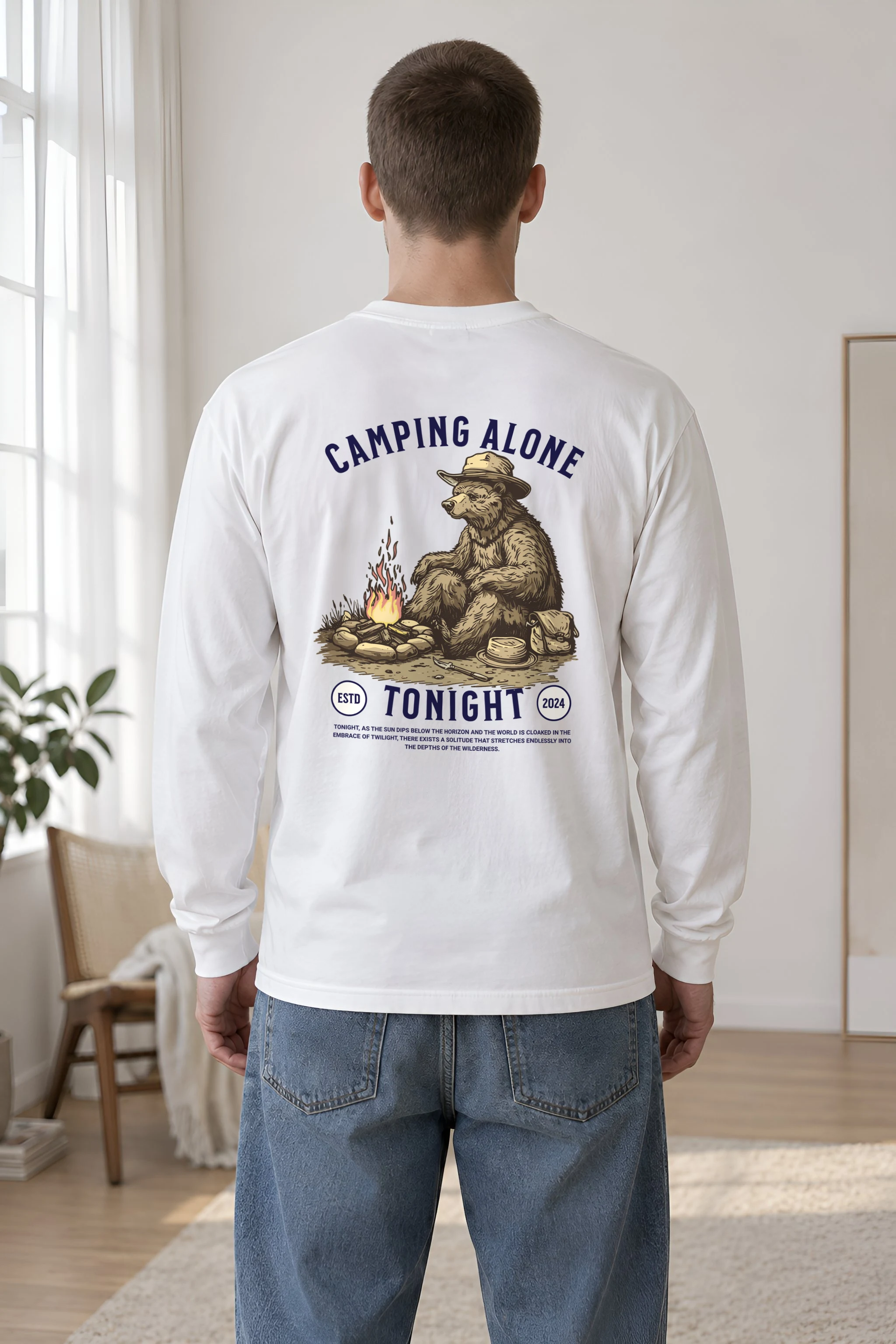"Camping Alone Tonight" Unisex Longsleeve T-shirt