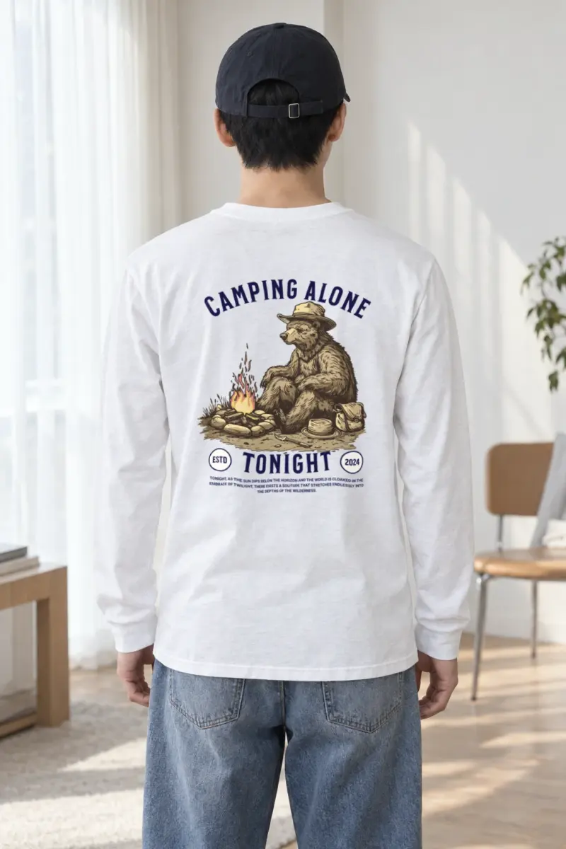 "Camping Alone Tonight" Unisex Longsleeve T-shirt