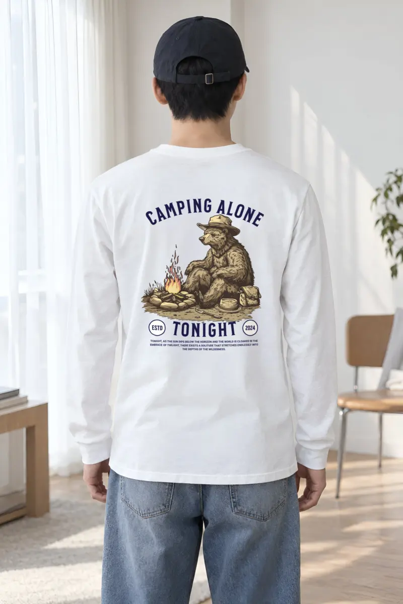 "Camping Alone Tonight" Unisex Longsleeve T-shirt