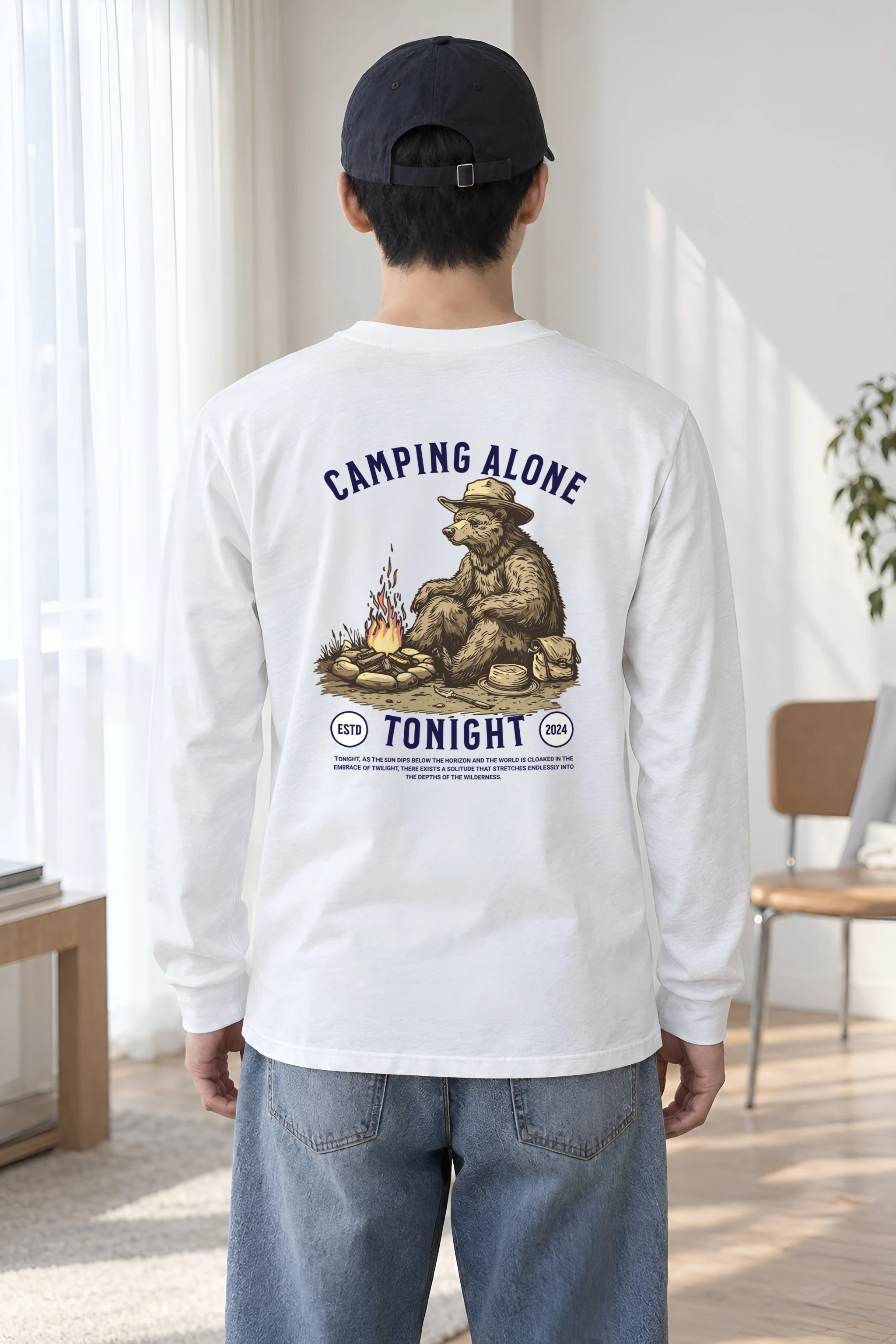 "Camping Alone Tonight" Unisex Longsleeve T-shirt