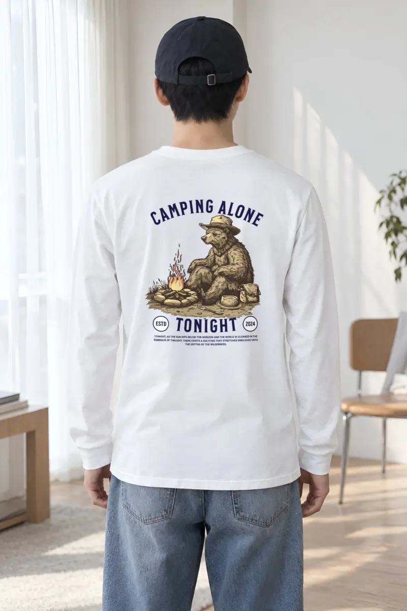 "Camping Alone Tonight" Unisex Longsleeve T-shirt
