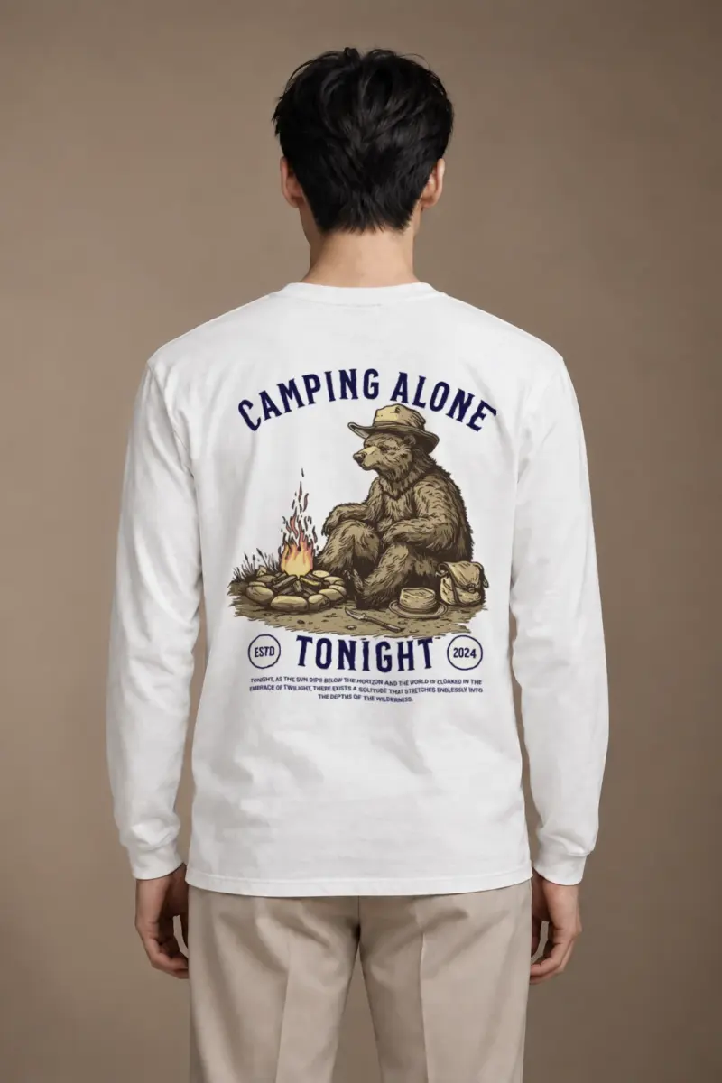 "Camping Alone Tonight" Unisex Longsleeve T-shirt | Gildan 2400