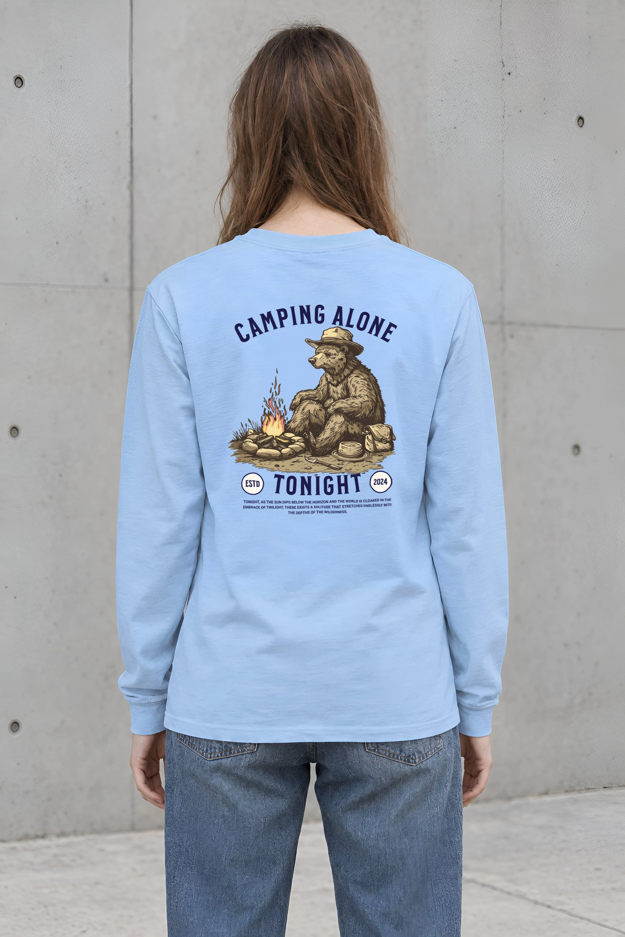 "Camping Alone Tonight" Unisex Longsleeve T-shirt