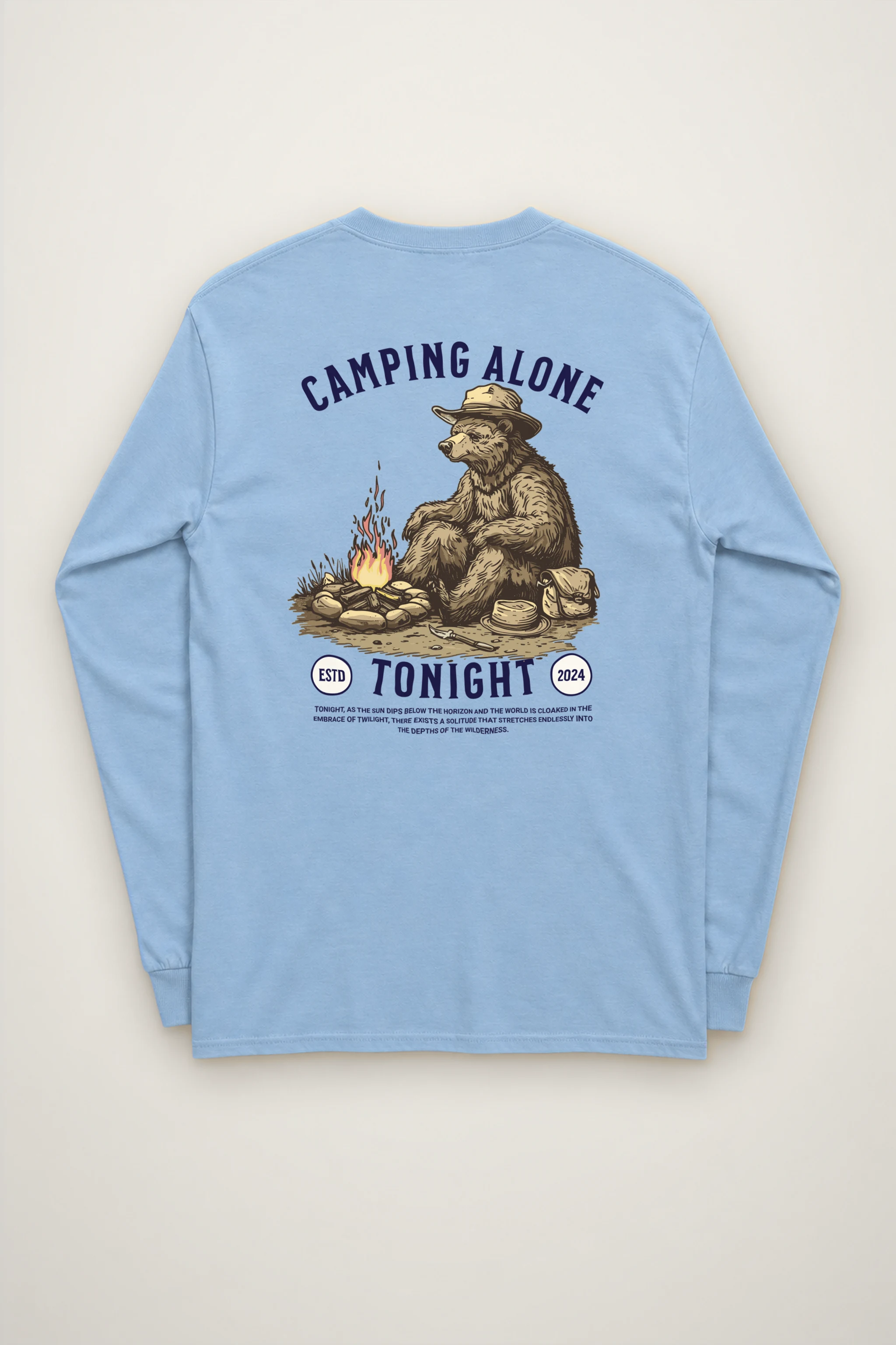 "Camping Alone Tonight" Unisex Longsleeve T-shirt