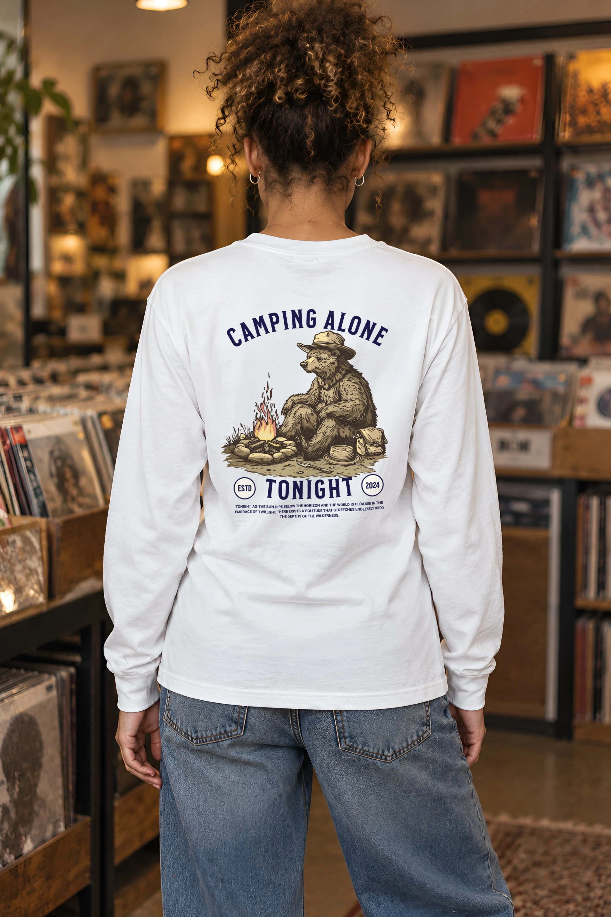 "Camping Alone Tonight" Unisex Longsleeve T-shirt