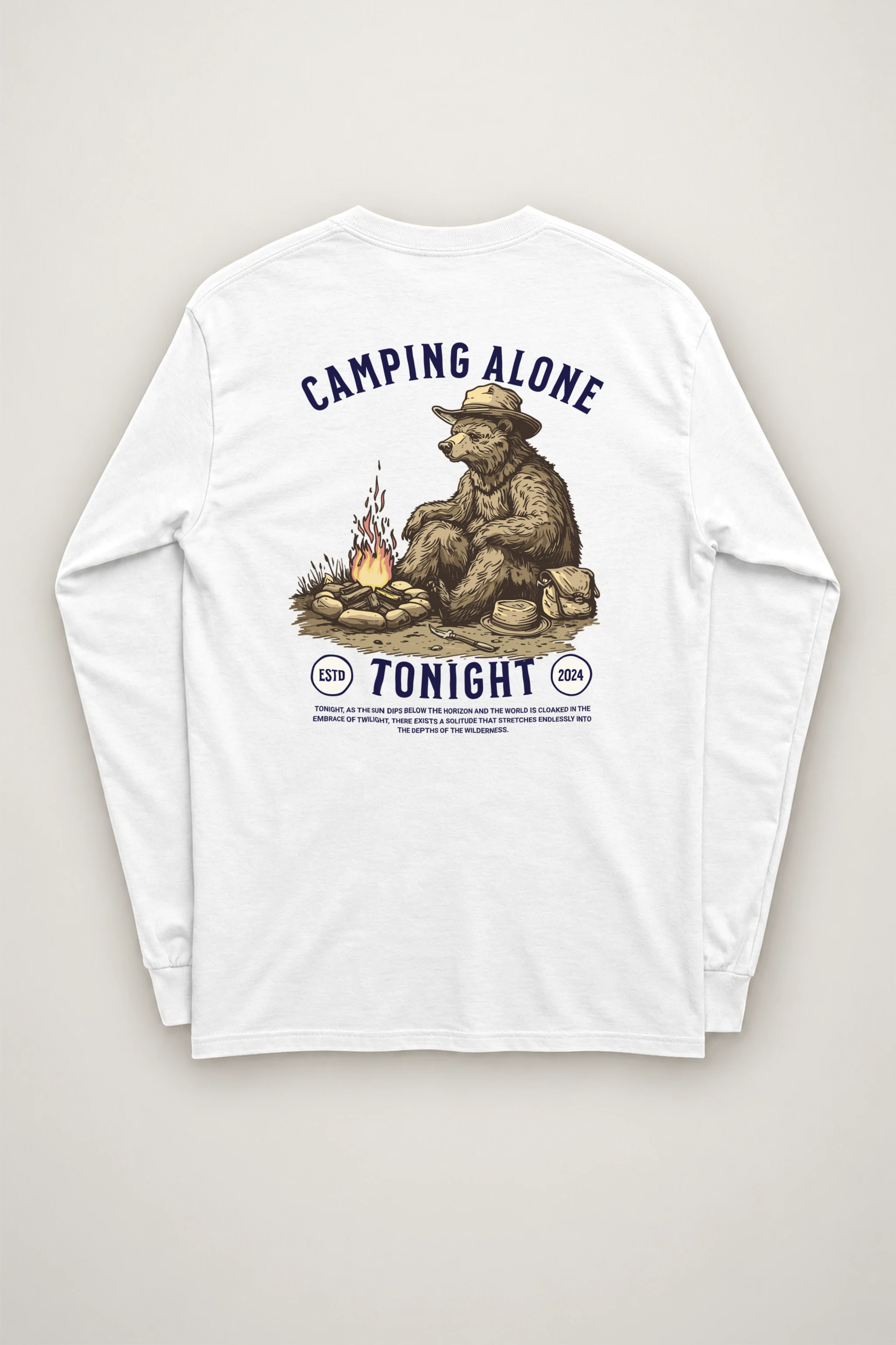 "Camping Alone Tonight" Unisex Longsleeve T-shirt