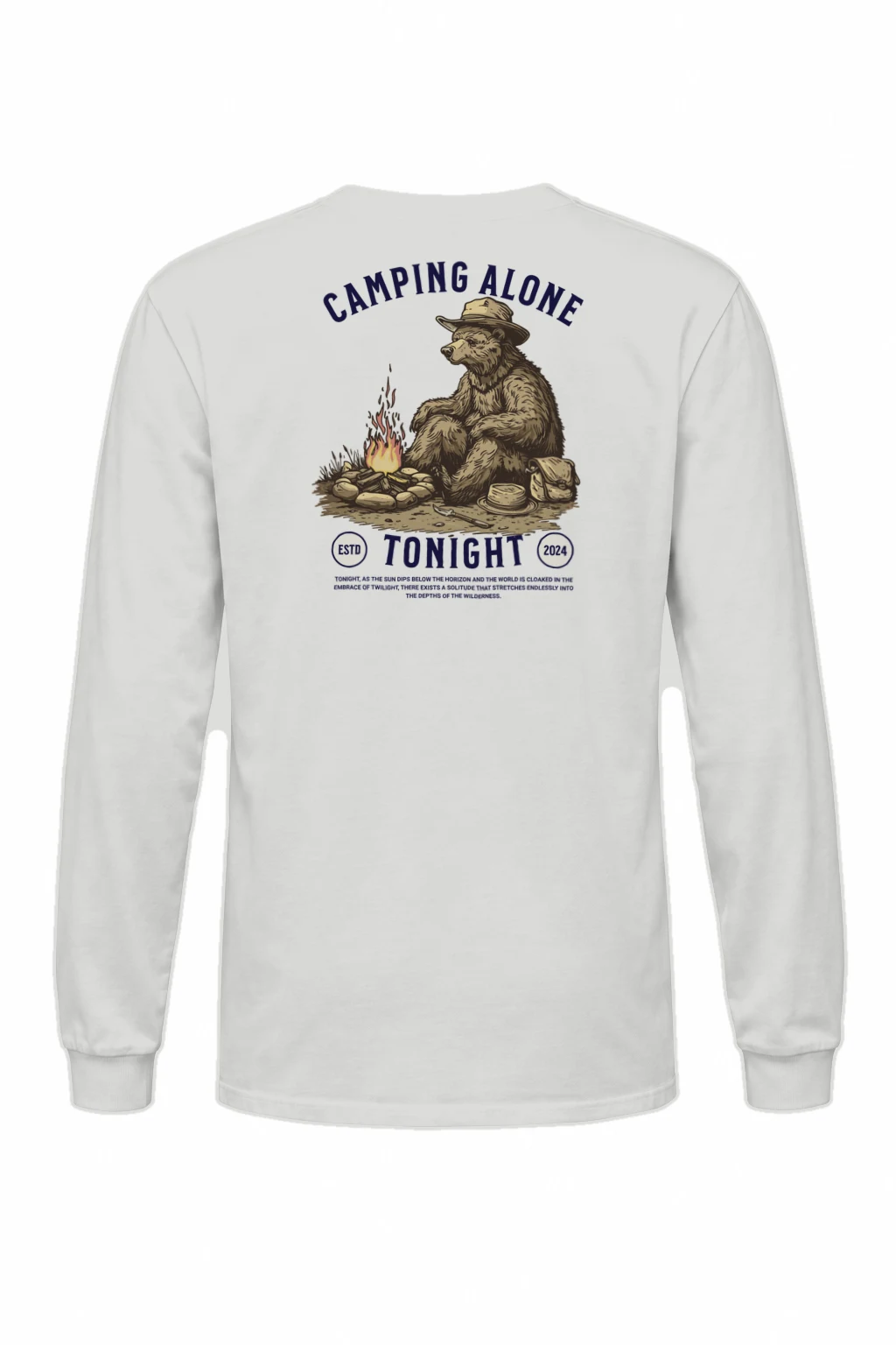 "Camping Alone Tonight" Unisex Longsleeve T-shirt | Gildan 2400