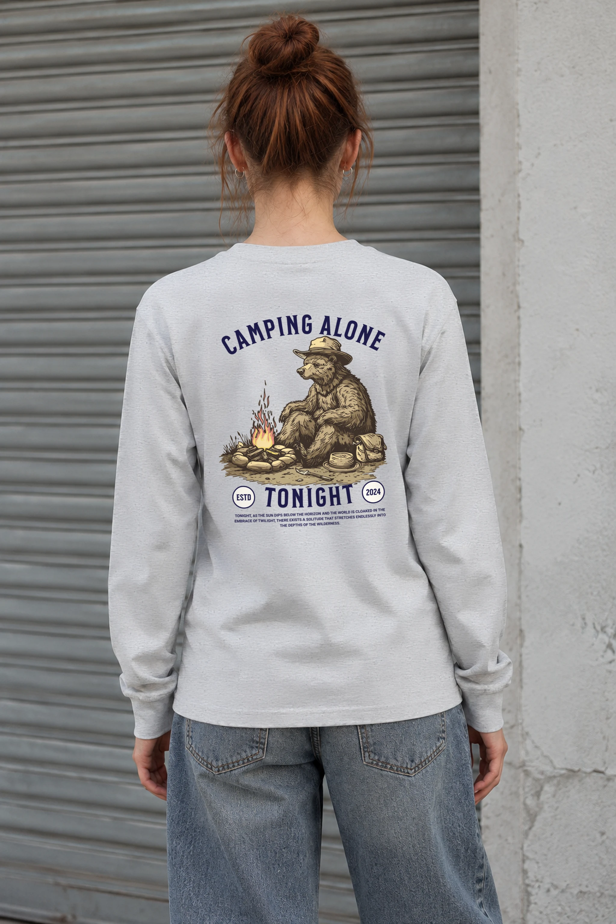 "Camping Alone Tonight" Unisex Longsleeve T-shirt