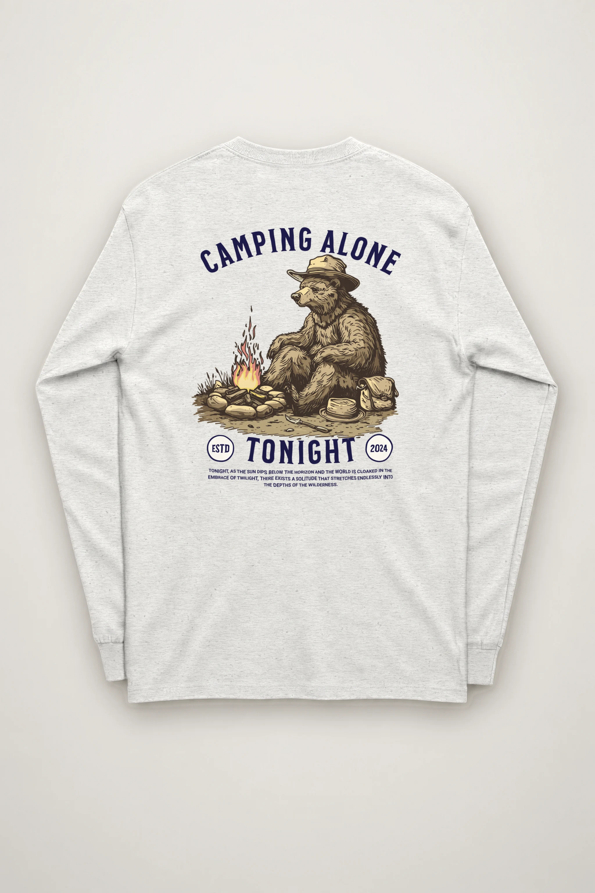 "Camping Alone Tonight" Unisex Longsleeve T-shirt