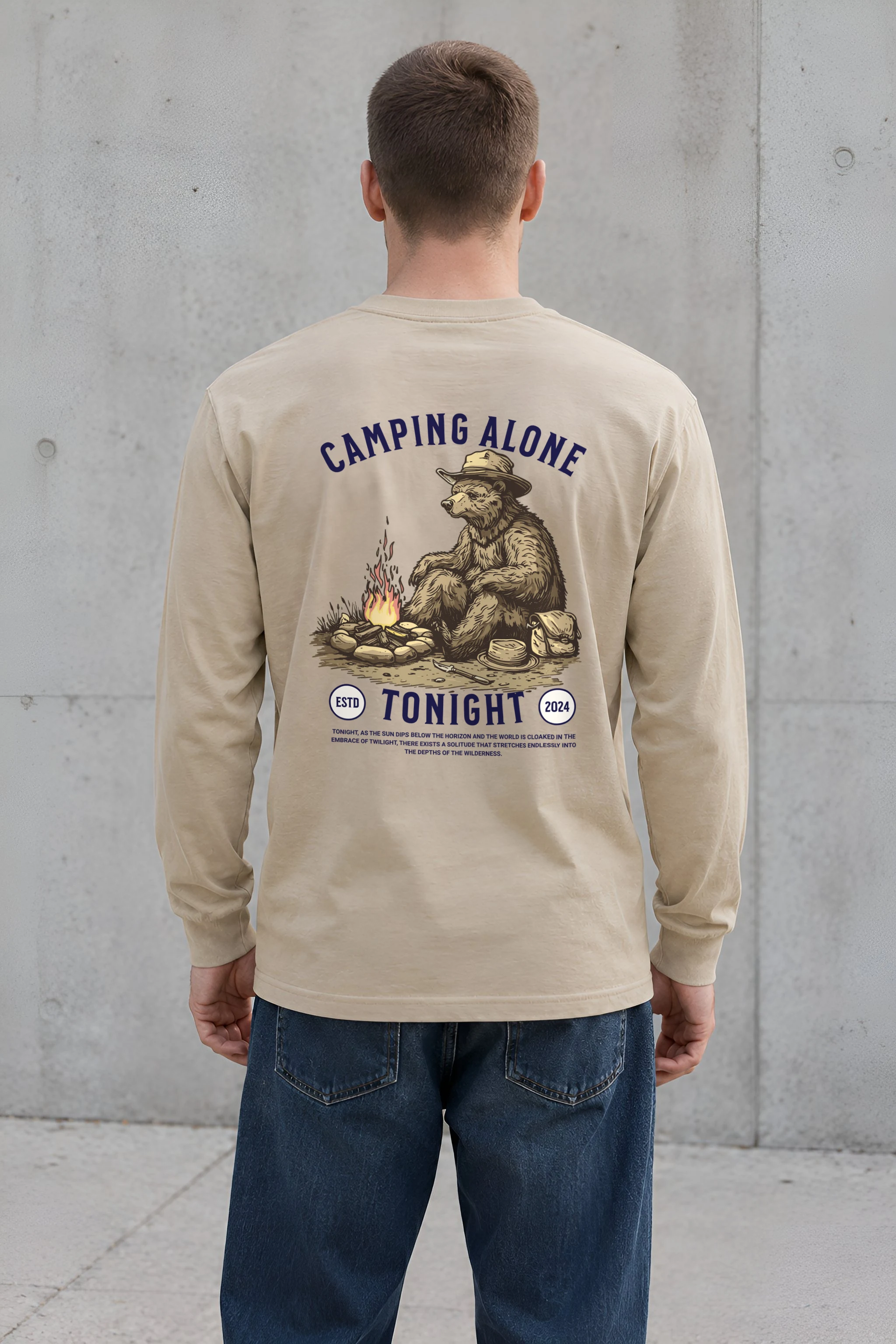 "Camping Alone Tonight" Unisex Longsleeve T-shirt