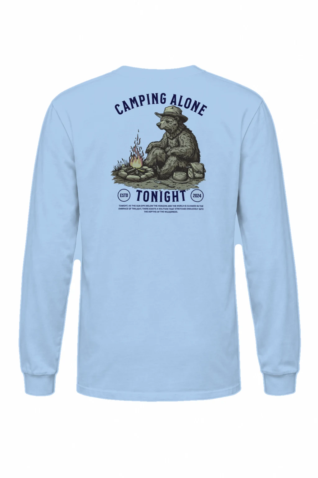 "Camping Alone Tonight" Unisex Longsleeve T-shirt | Gildan 2400