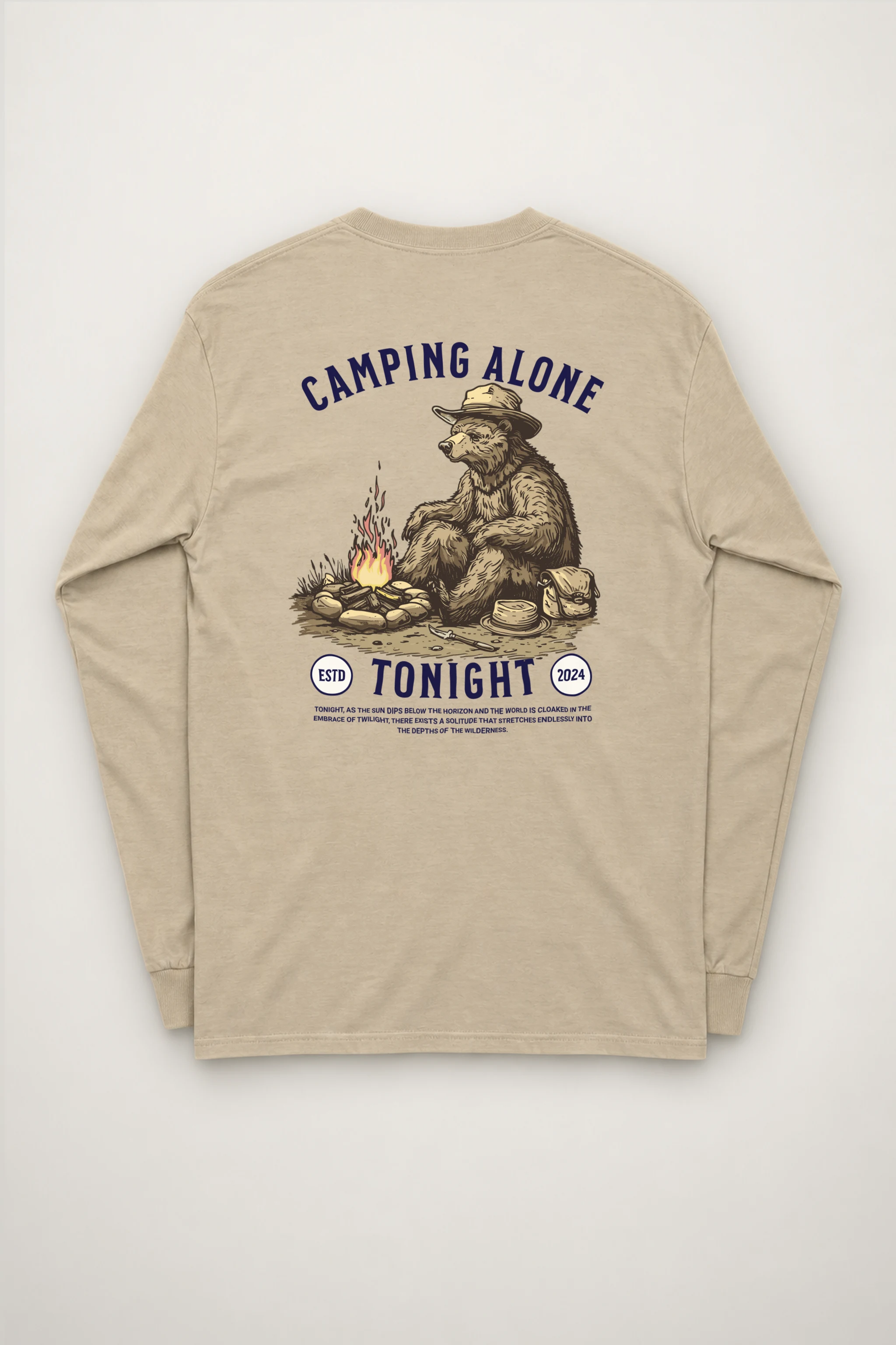"Camping Alone Tonight" Unisex Longsleeve T-shirt