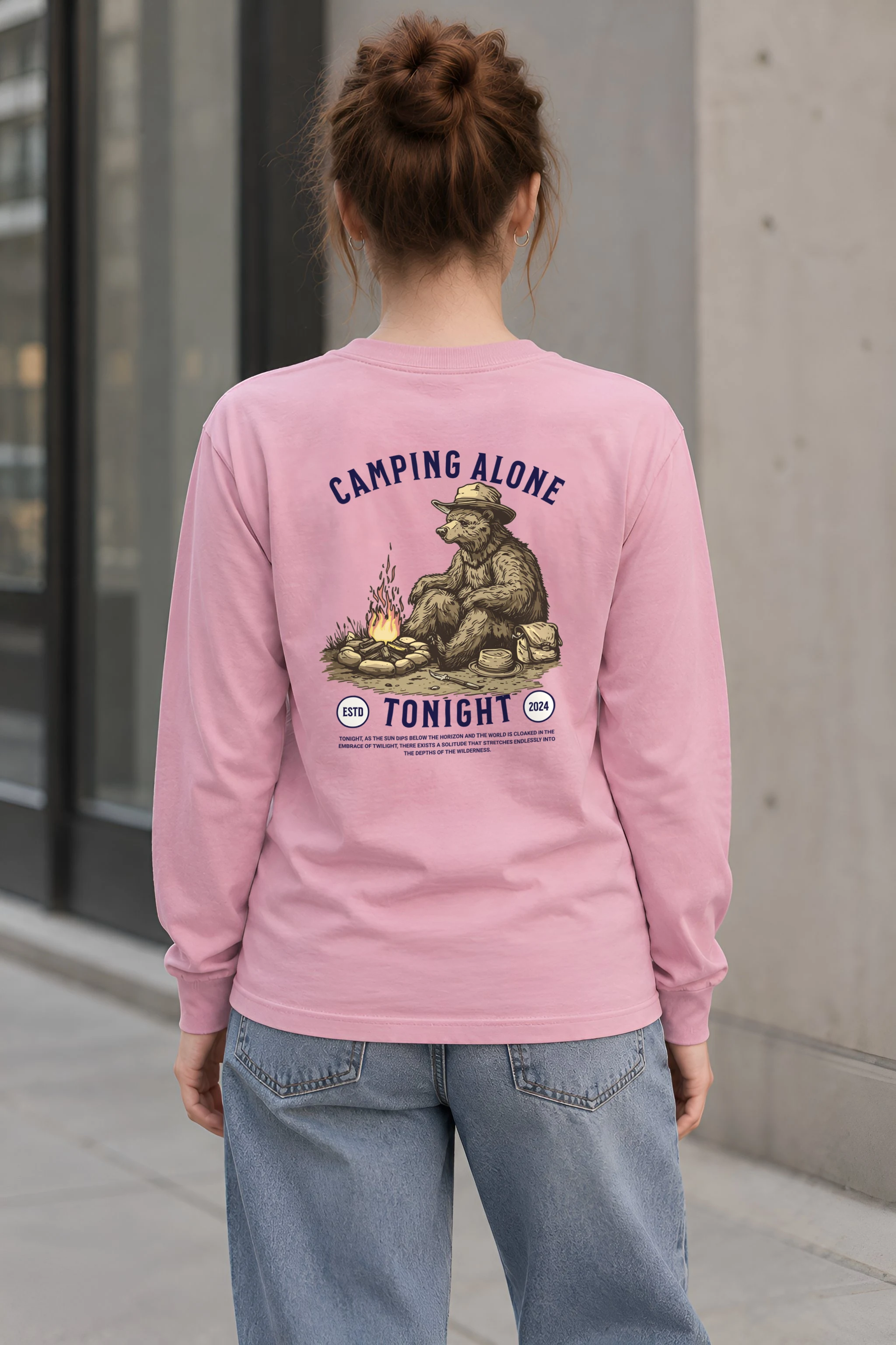 "Camping Alone Tonight" Unisex Longsleeve T-shirt