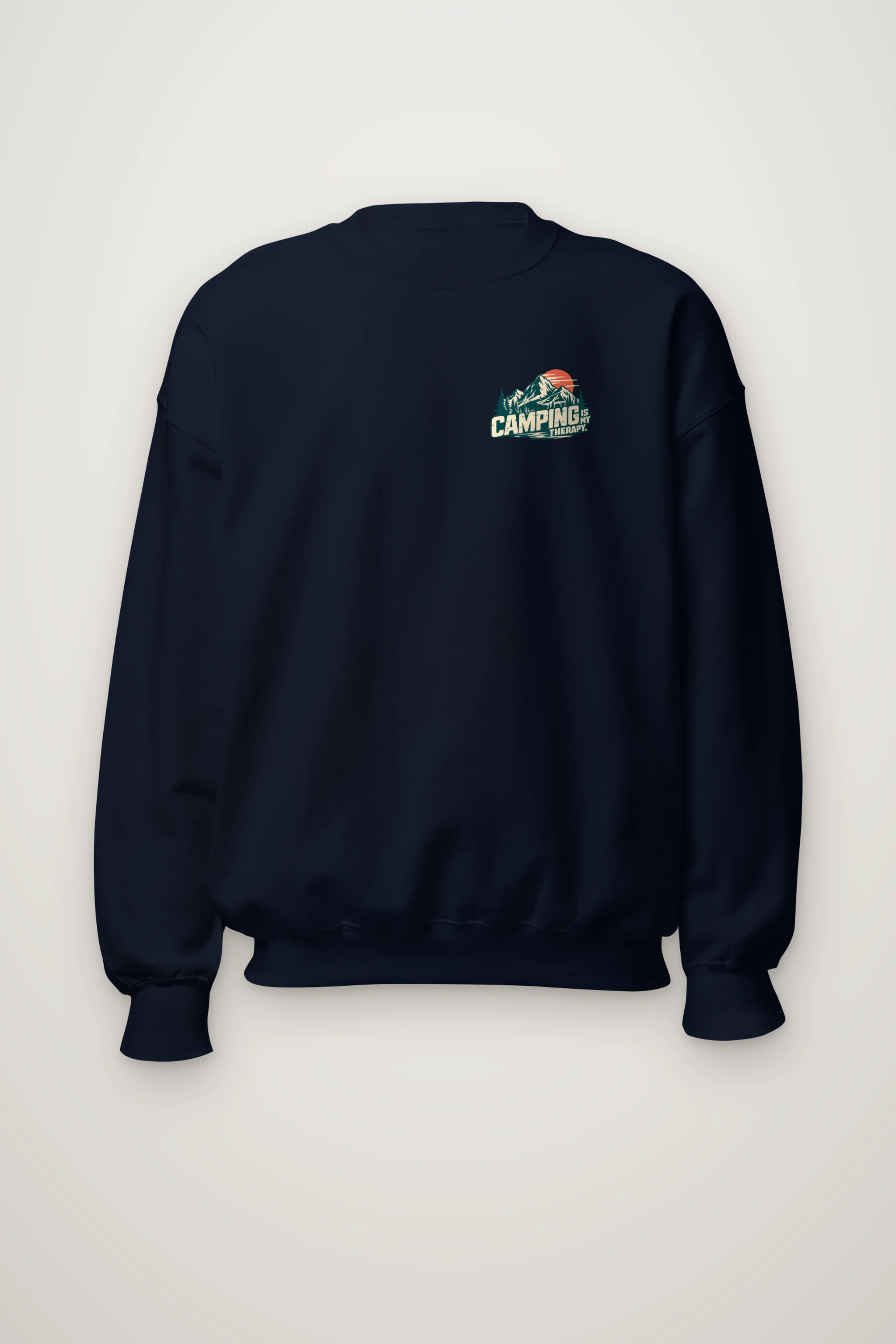 "Camping Is My Therapy" Heavy Blend Unisex Crewneck Sweatshirt