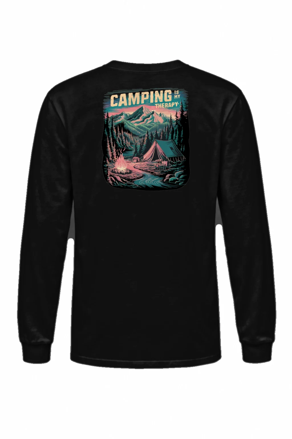 "Camping Is My Therapy" Unisex Longsleeve T-shirt | Gildan 2400