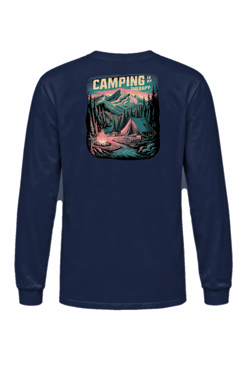 "Camping Is My Therapy" Unisex Longsleeve T-shirt | Gildan 2400