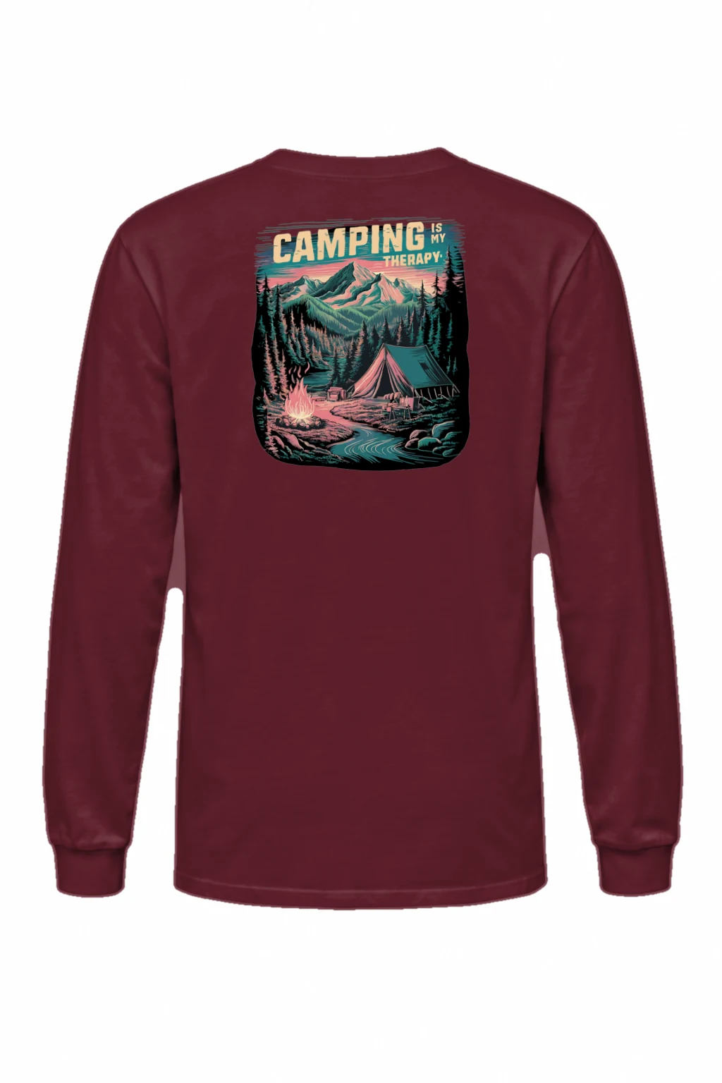 "Camping Is My Therapy" Unisex Longsleeve T-shirt | Gildan 2400