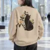 "Candlelit Garden Cat" Heavy Blend Unisex Crewneck Sweatshirt | Gildan 18000
