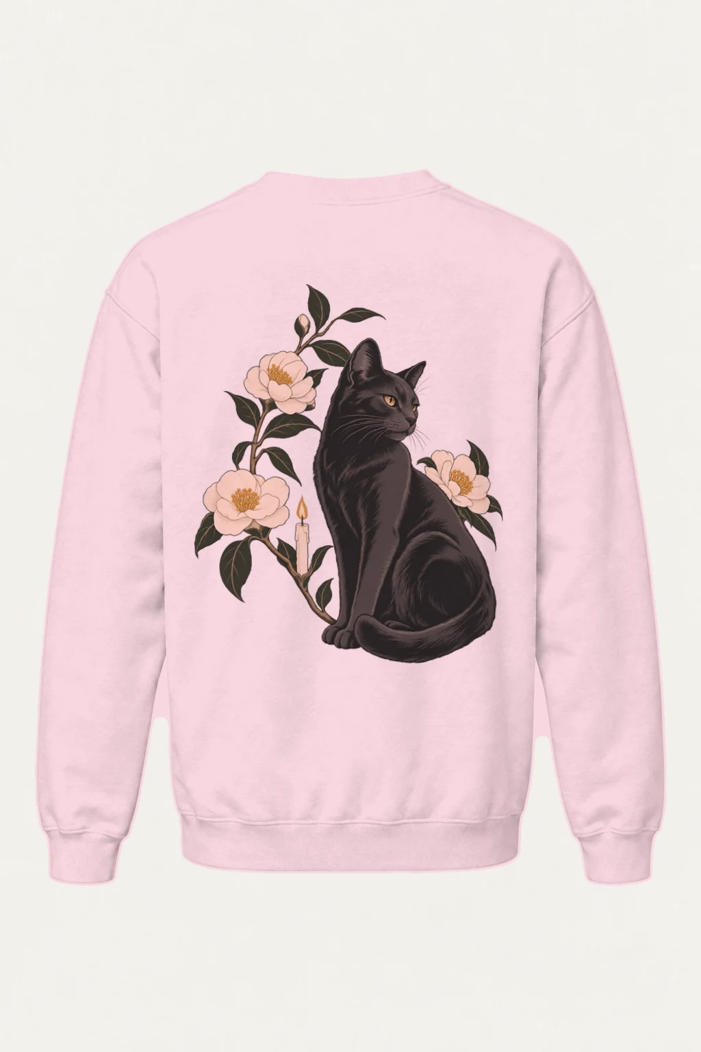 "Candlelit Garden Cat" Heavy Blend Unisex Crewneck Sweatshirt | Gildan 18000