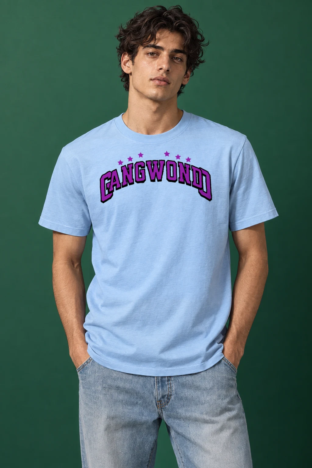 "Cangwondo Varsity Stars" Heavyweight Unisex Crewneck T-shirt | Gildan 5000