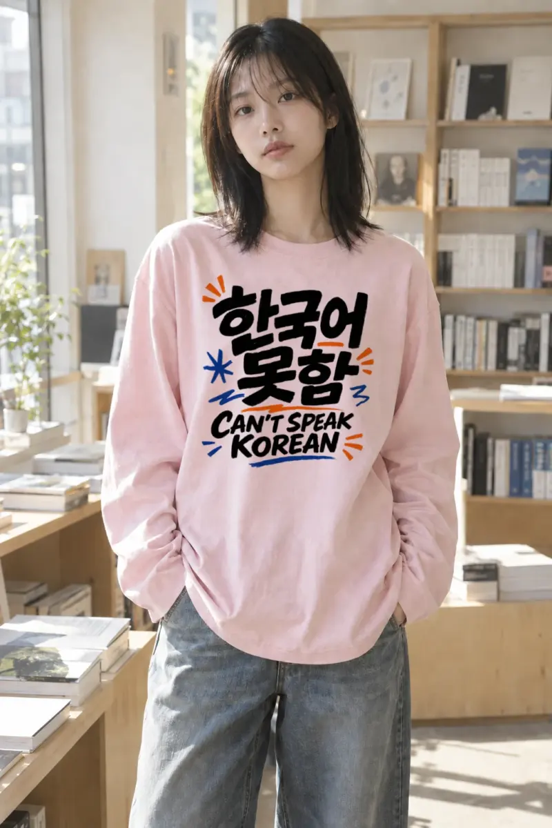 "Can't Speak Korean" Unisex Longsleeve T-shirt | Gildan 2400