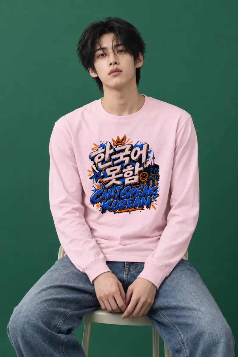 "Korean Block Letter Graffiti" Unisex Longsleeve T-shirt