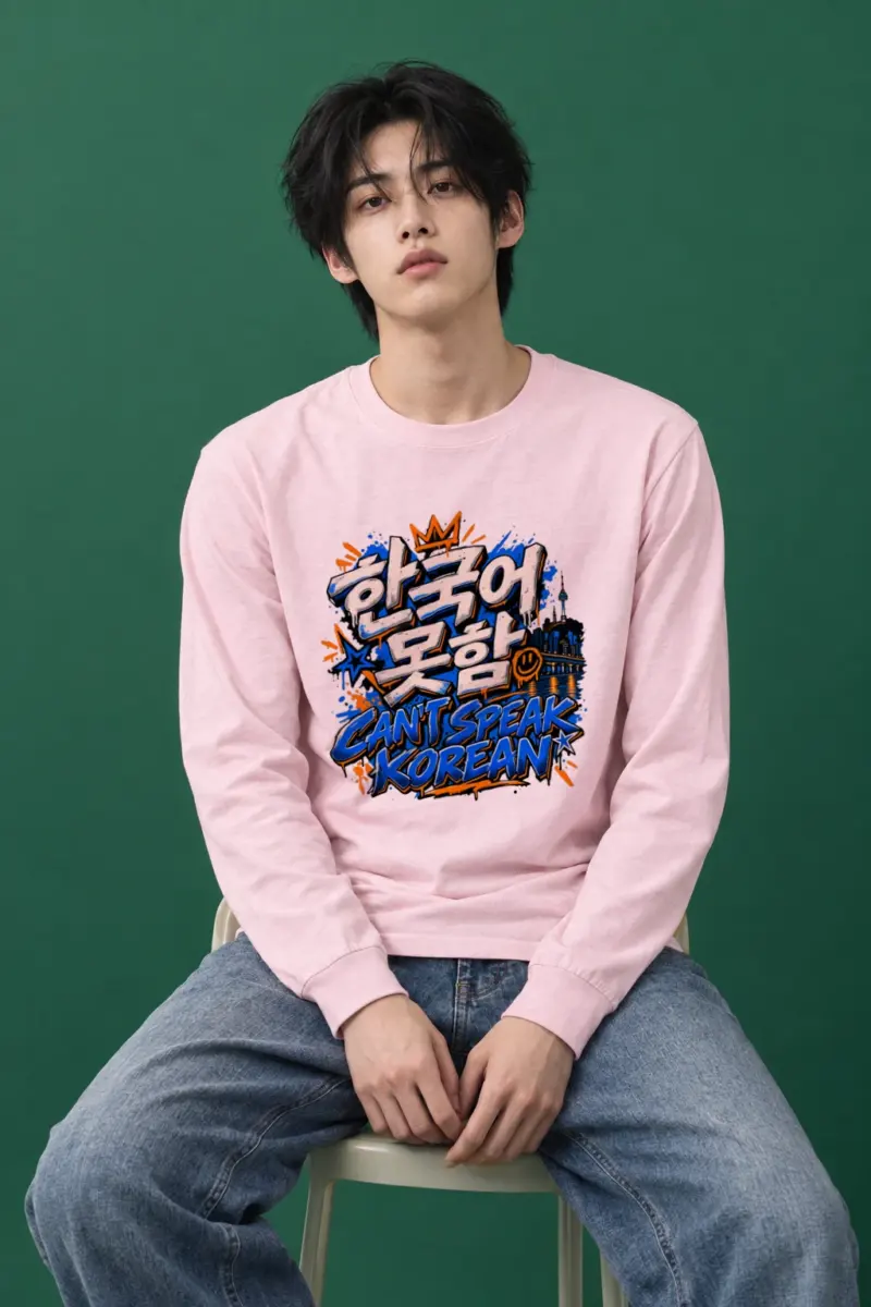 "Korean Block Letter Graffiti" Unisex Longsleeve T-shirt