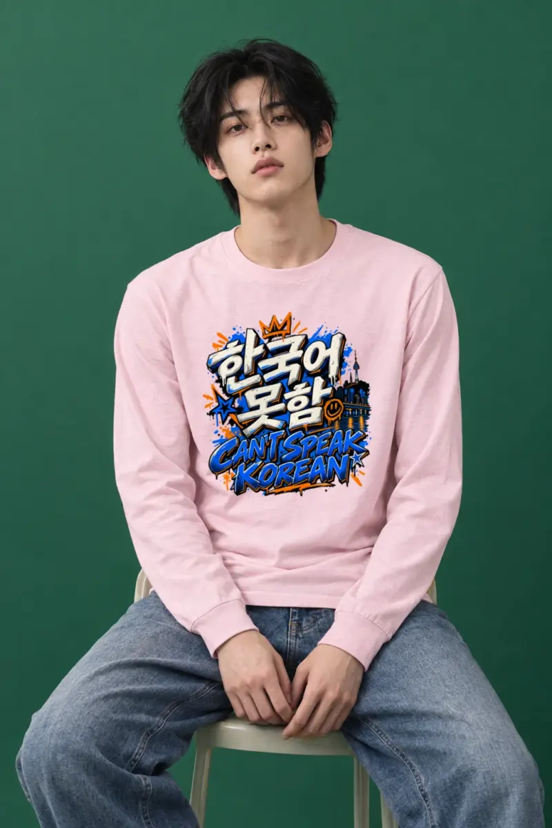 "Korean Block Letter Graffiti" Unisex Longsleeve T-shirt