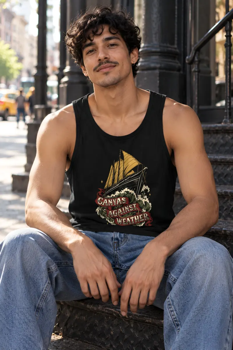 "Canvas Against Weather" Unisex Jersey Tank