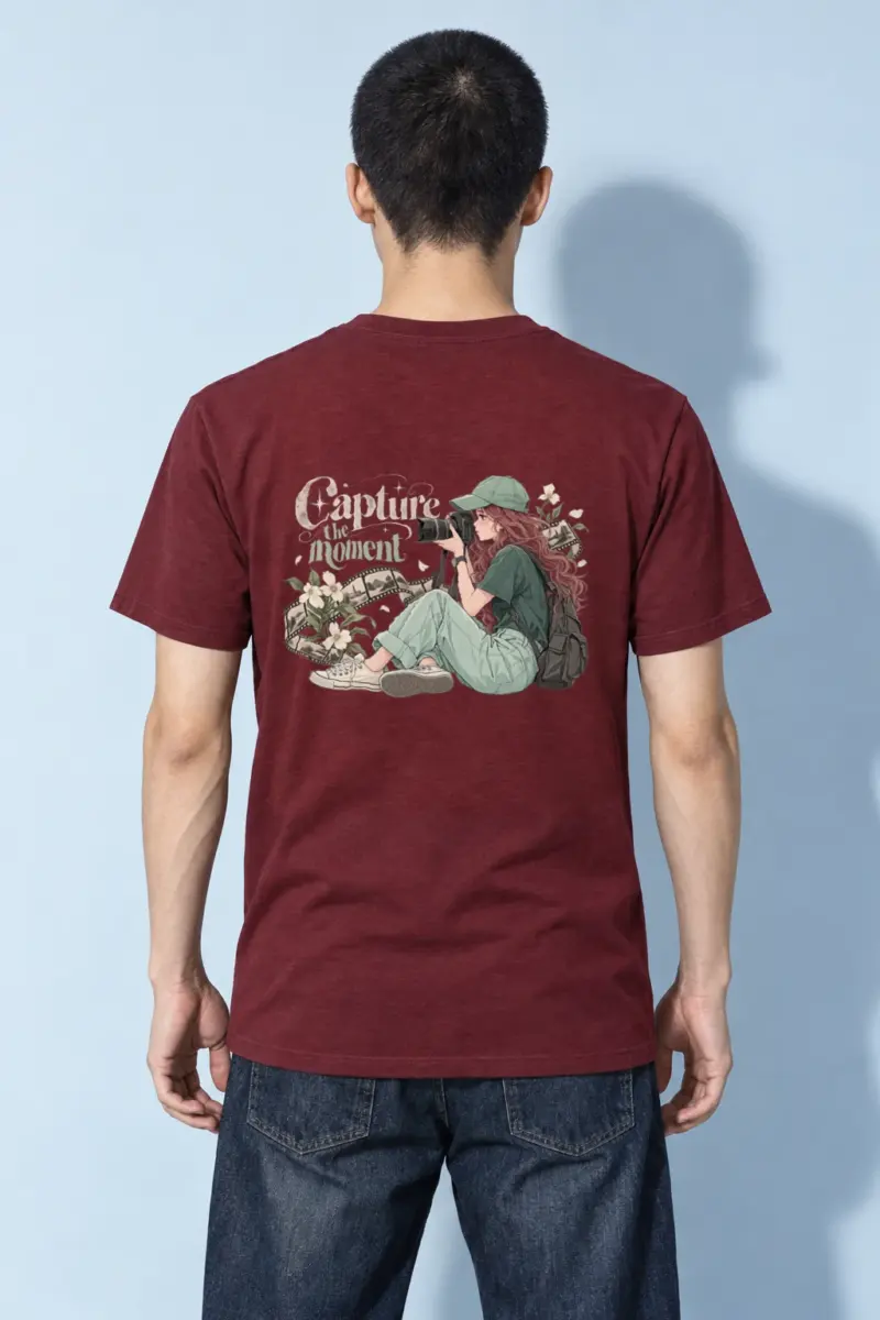 "Capture The Moment" Heavyweight Unisex Crewneck T-shirt | Gildan 5000