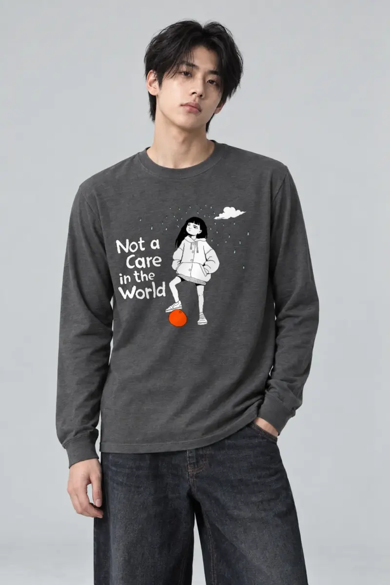 "Carefree In Rain" Unisex Longsleeve T-shirt