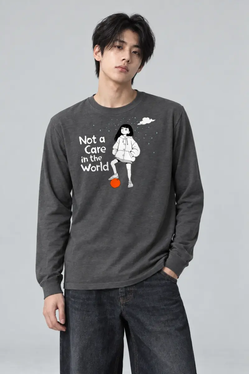 "Carefree In Rain" Unisex Longsleeve T-shirt
