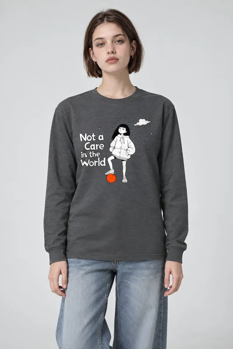 "Carefree In Rain" Unisex Longsleeve T-shirt