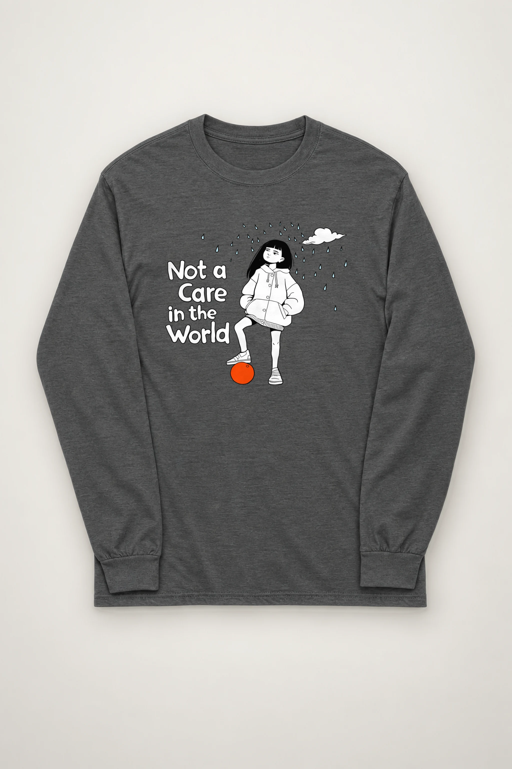 "Carefree In Rain" Unisex Longsleeve T-shirt