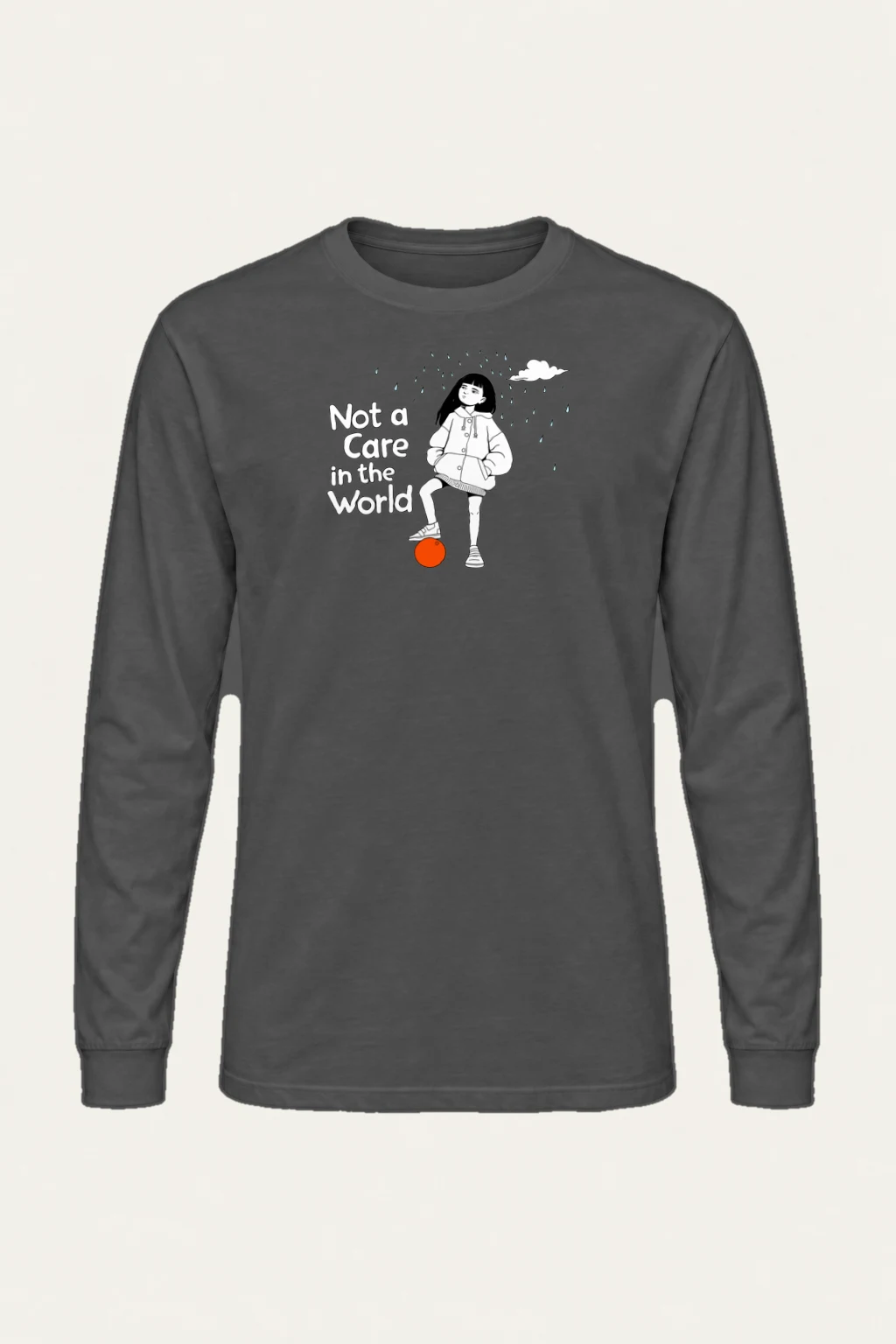 "Carefree In Rain" Unisex Longsleeve T-shirt | Gildan 2400