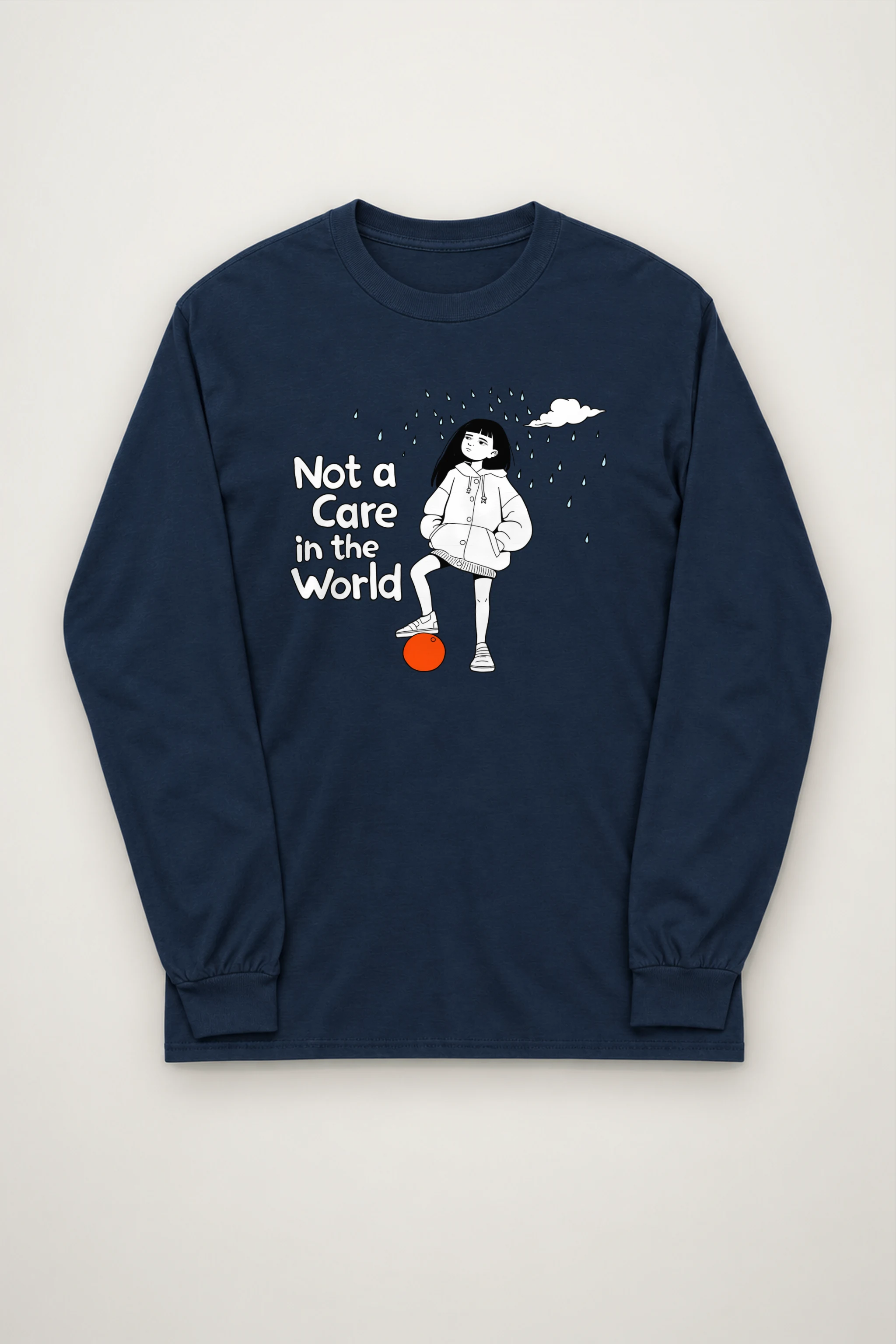 "Carefree In Rain" Unisex Longsleeve T-shirt