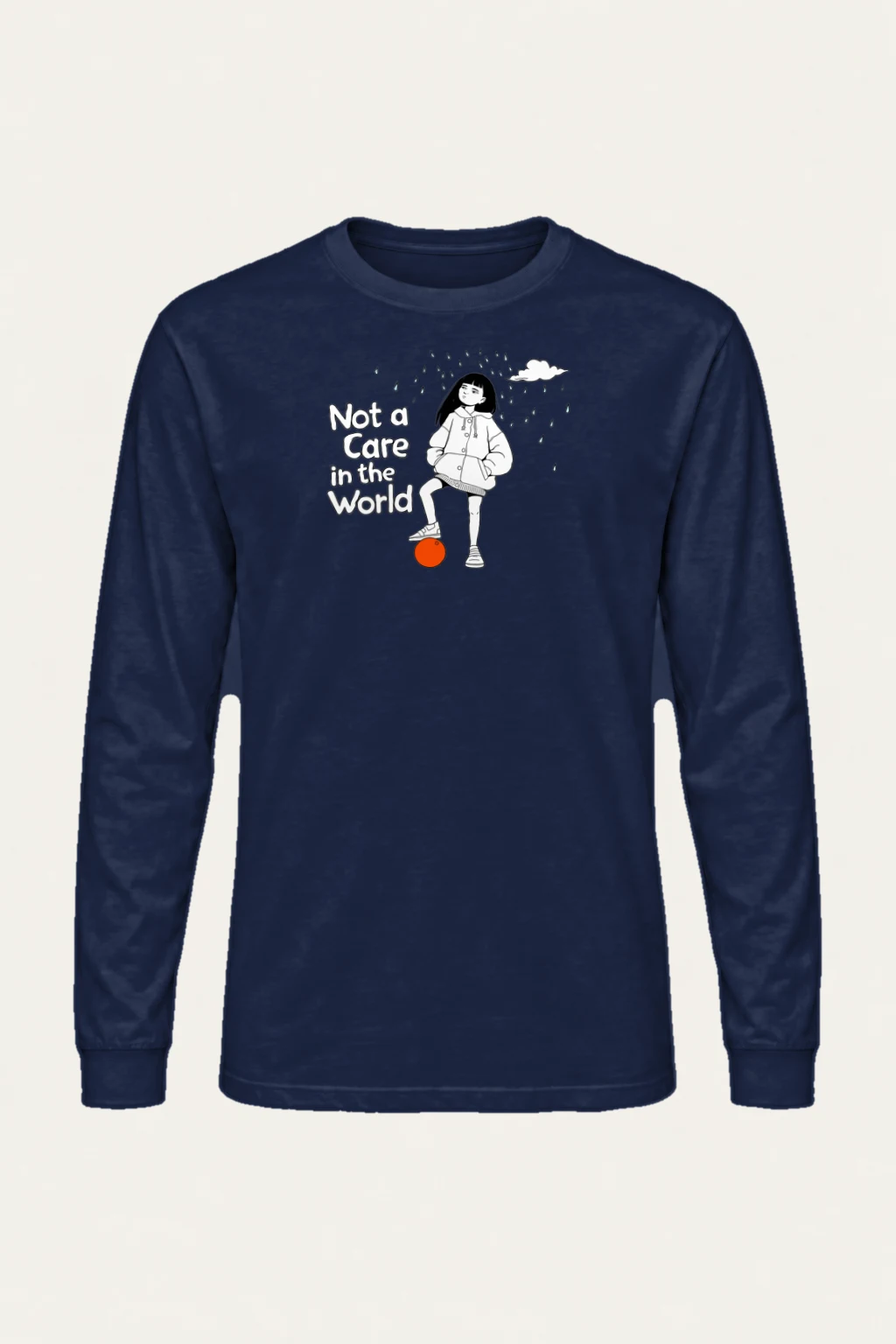"Carefree In Rain" Unisex Longsleeve T-shirt | Gildan 2400