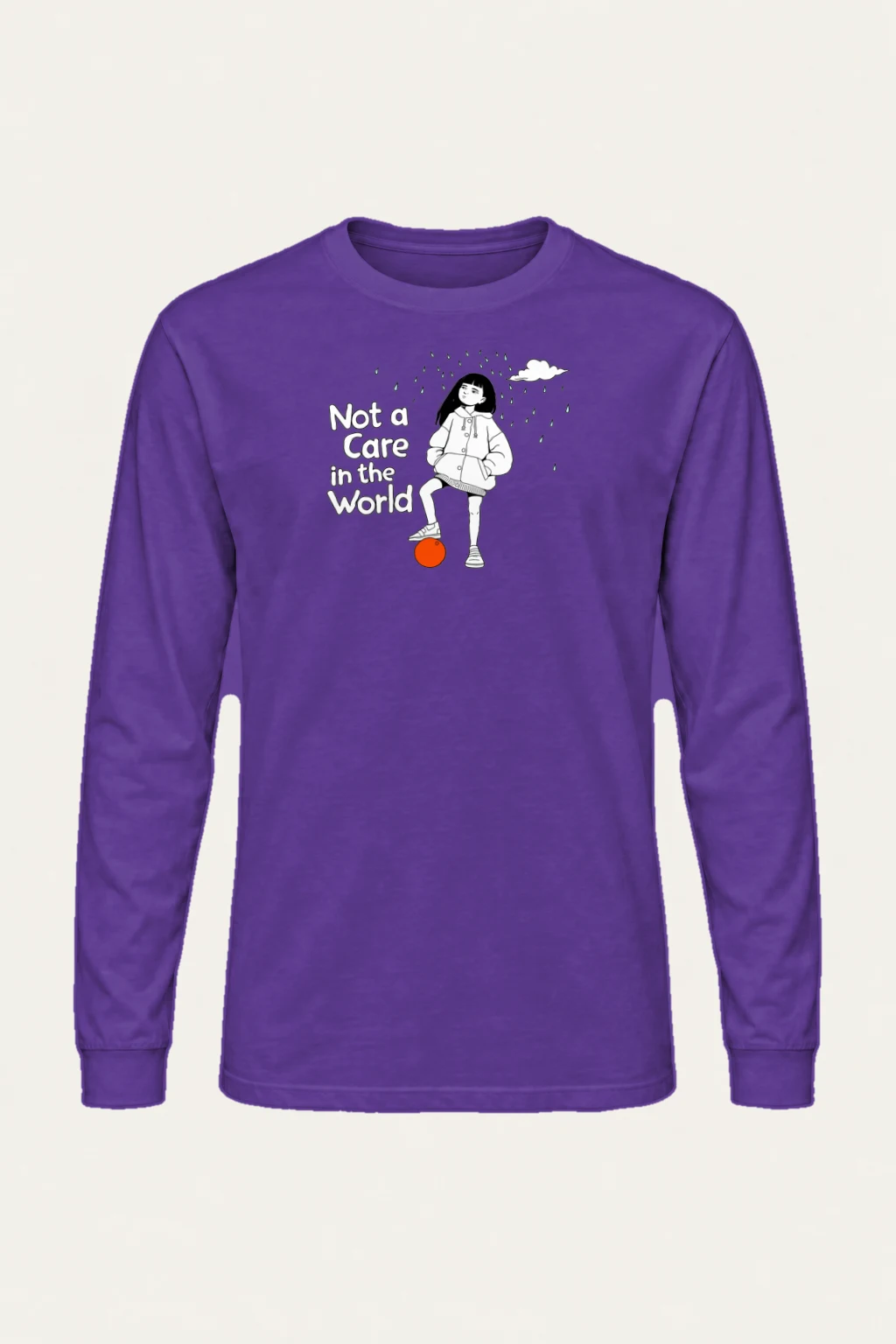 "Carefree In Rain" Unisex Longsleeve T-shirt | Gildan 2400