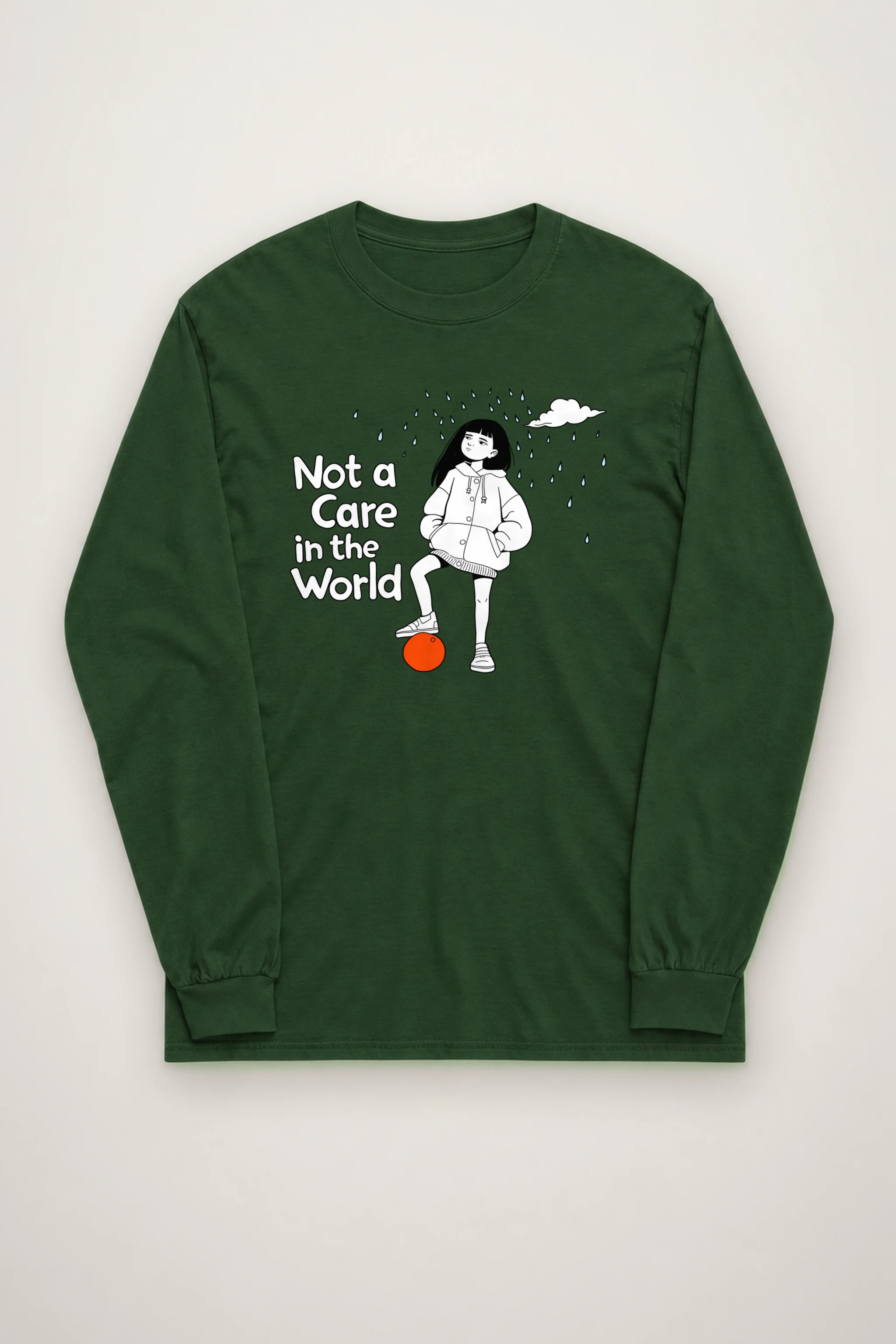 "Carefree In Rain" Unisex Longsleeve T-shirt