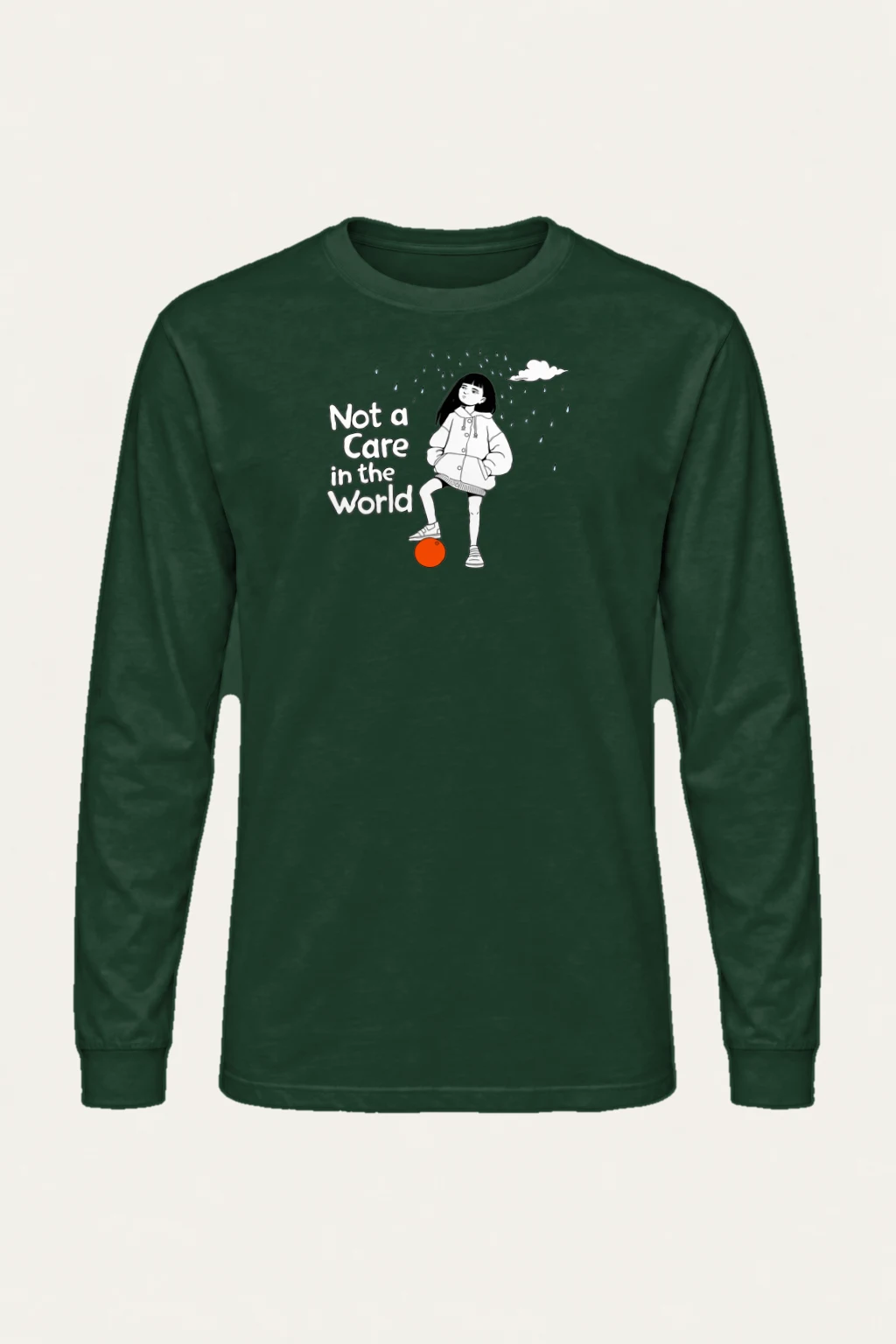 "Carefree In Rain" Unisex Longsleeve T-shirt | Gildan 2400
