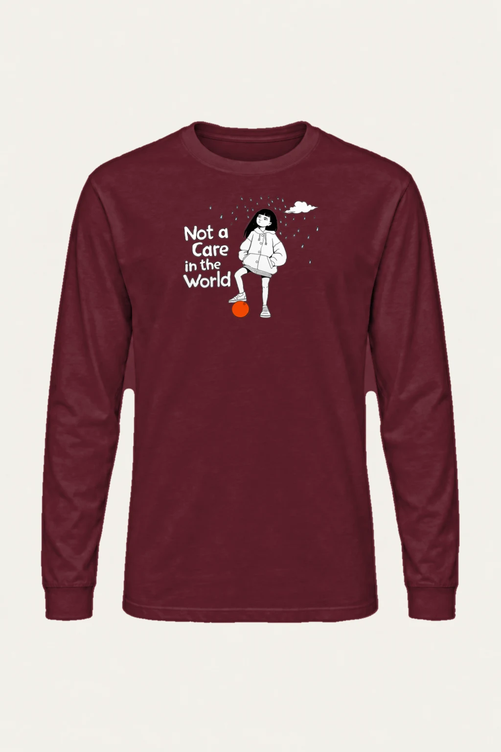 "Carefree In Rain" Unisex Longsleeve T-shirt | Gildan 2400