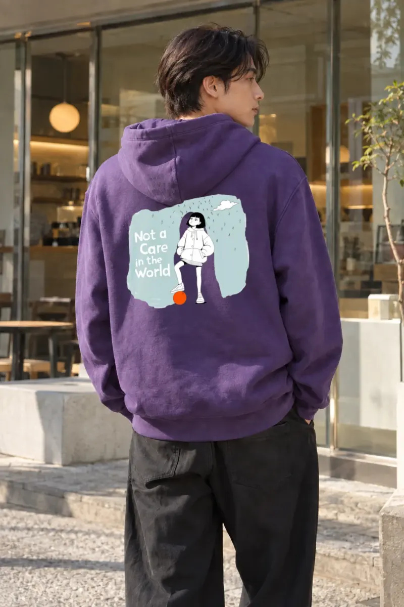 "Carefree Rain" Heavy Blend Unisex Pullover Hoodie | Gildan 18500