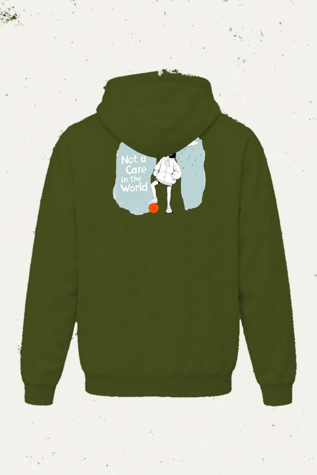 "Carefree Rain" Heavy Blend Unisex Pullover Hoodie | Gildan 18500